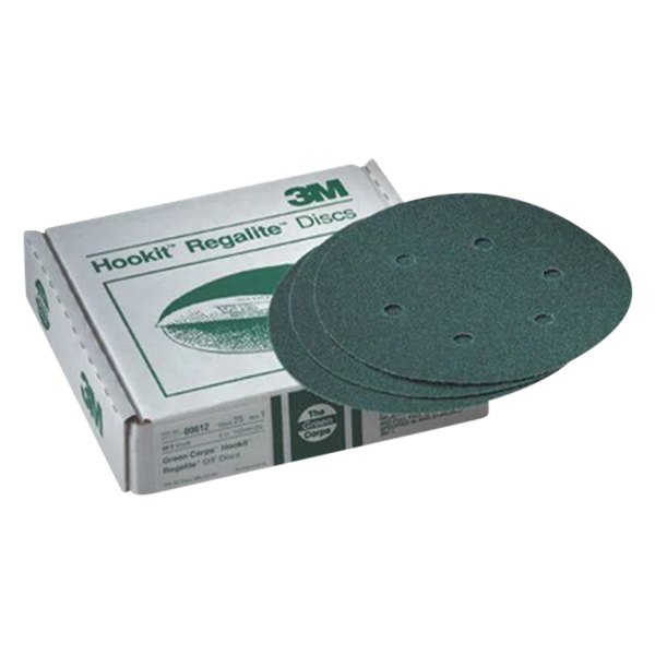 3M® - Green Corps™ Hookit™ 255U 6" 36 Grit Ceramic Aluminum Oxide 7-Hole Hook-and-Loop Disc (25 Pieces)