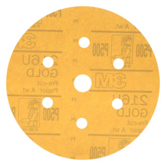 3M® - Hookit™ 216U 6" P500 Grit Aluminum Oxide 6-Hole Hook-and-Loop Disc (100 Pieces)