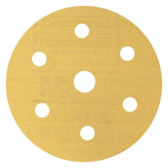3M® - Hookit™ 216U 6" P320 Grit Aluminum Oxide 6-Hole Hook-and-Loop Disc (100 Pieces)