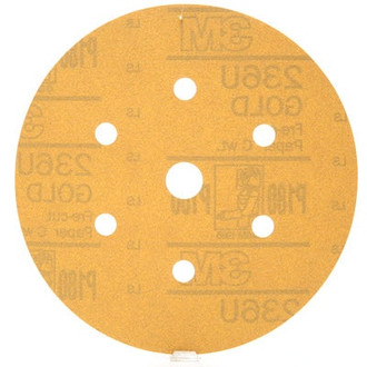 3M® - Hookit™ 6" P180 Grit Aluminum Oxide Yellow 6-Hole Hook-and-Loop Disc (100 Pieces)