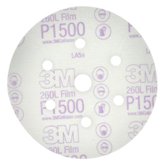 3M® - Hookit™ 260L 6" Ultra Fine Aluminum Oxide 7-Hole Hook-and-Loop Finishing Disc
