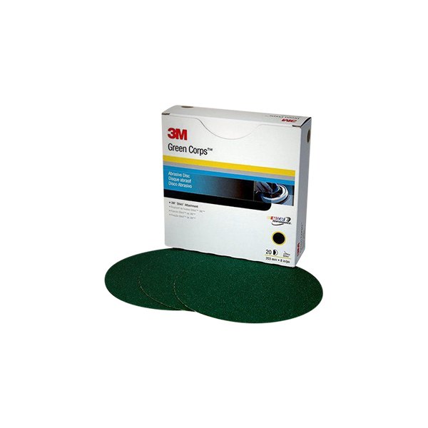 3M® - Green Corps™ Stikit™ 255U 8" 60 Grit Aluminum Oxide Non-Vacuum PSA Disc (50 Pieces)