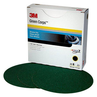 3M® - Green Corps™ Stikit™ 255U 8" 60 Grit Aluminum Oxide Non-Vacuum PSA Disc (50 Pieces)