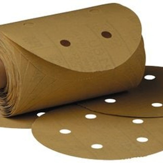 3M® 01642 - Stikit™ 6" P100 Grit Coarse Aluminum Oxide Yellow 7-Hole PSA Disc Roll (10 Pieces)
