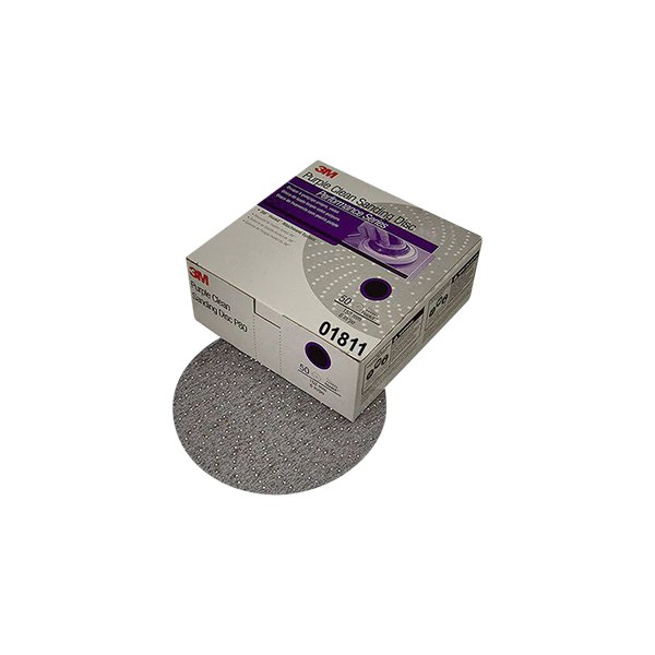 3M® - Hookit™ 334U 6" P400 Grit Aluminum Oxide Multi-Hole Hook-and-Loop Clean Sanding Disc (50 Pieces)
