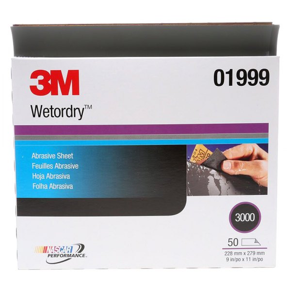 3M® - Wetordry™ 11" x 9" 3000 Grit Aluminum Oxide Waterproof Sanding Sheet (50 Pieces)