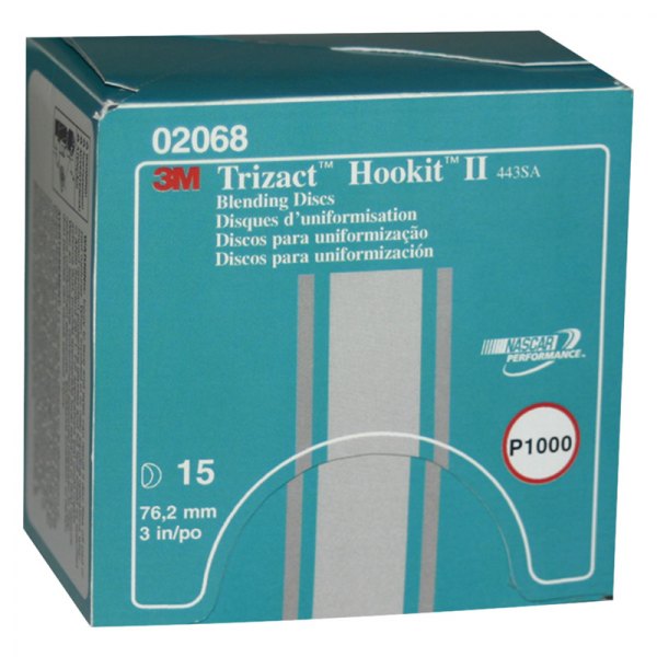 3M® - Trizact™ Hookit™ II 3" P1000 Grit Non-Vacuum Blending PSA Disc (15 Pieces)