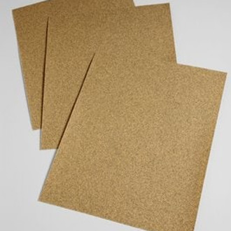 3M® - 9" x 11" P60 Grit Aluminum Oxide Yellow Paper Sheet