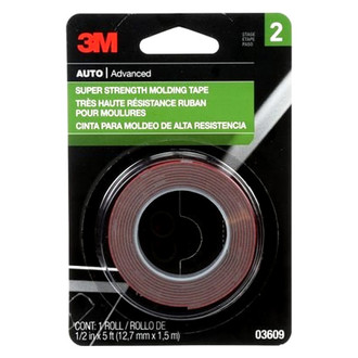 3M® - 5' x 0.5" Red Super Strength Molding Tape