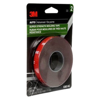 3M® - 15' x 0.5" Black Super Strength Molding Tapes (24 Rolls)