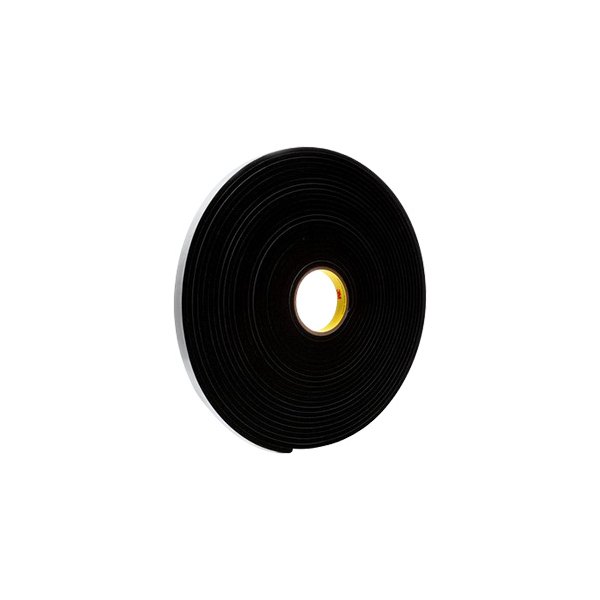 3M® - 54' x 0.75" Black Single-Sided Foam Tapes (12 Rolls)