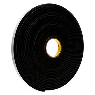 3M® 06370 - 54' x 0.75" Black Single-Sided Foam Tapes (12 Rolls)