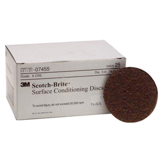 3M® - Scotch-Brite™ 3" Coarse Aluminum Oxide Non-Vacuum Hook-and-Loop Surface Conditioning Disc (25 Pieces)