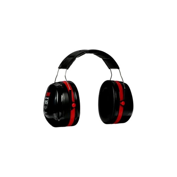 3M® - PELTOR™ Optime™ 105 30 dB Black and Red Plastic Over the Head Earmuffs (10 Pairs)