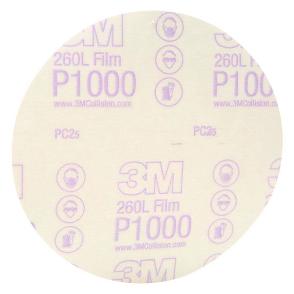 3M® - Stikit™ 260L 6" P1000 Grit Aluminum Oxide Non-Vacuum PSA Disc (25 Pieces)