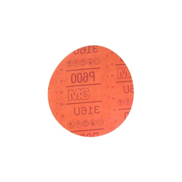3M® - Hookit™ 316U 6" P600 Grit Aluminum Oxide Non-Vacuum Hook-and-Loop Disc (50 Pieces)