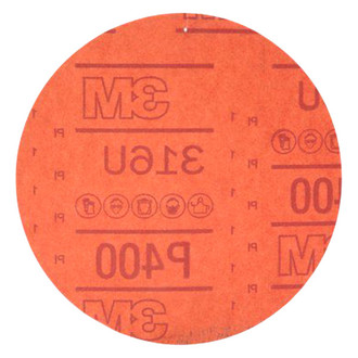 3M® - Hookit™ 316U 6" P400 Grit Aluminum Oxide Non-Vacuum Hook-and-Loop Disc (50 Pieces)