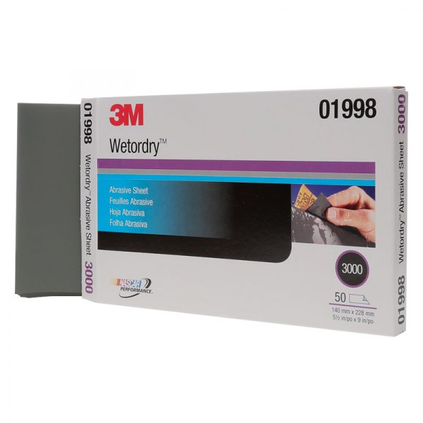 3M® - Wetordry™ 401Q 9" x 5.5" 3000 Grit Silicon Carbide Waterproof Sanding Sheet (50 Pieces)
