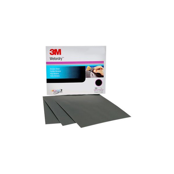 3M® - Wetordry™ 401Q 11" x 9" 2000 Grit Silicon Carbide Waterproof Sanding Sheet (50 Pieces)