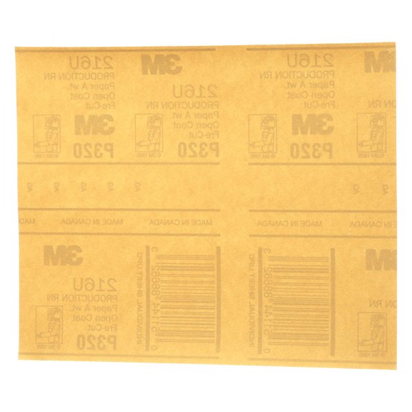 3M® - 216U 11" x 9" P320 Grit Aluminum Oxide Sanding Sheet (50 Pieces)