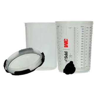 3M® 26024 - PPS™ Series 2.0™ 850 ml Large Gravity Feed Spray Cup System Kit with 200 Micron Filter