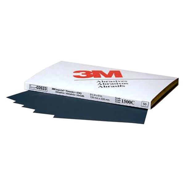 3M® - Wetordry™ 434Q 9" x 5.5" 1500 Grit Silicon Carbide Waterproof Sanding Sheet (50 Pieces)