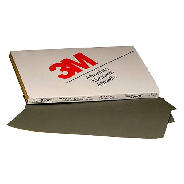 3M® - Wetordry™ 434Q 9" x 5.5" 2500 Grit Silicon Carbide Waterproof Sanding Sheet (50 Pieces)