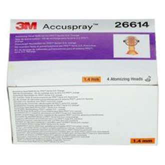 3M® - Accuspray™ PPS Series 2.0™ 4 Pieces 1.4 mm Orange Atomizing Head for PPS Series 2.0 Spray Guns