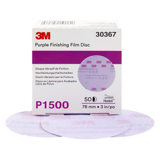 3M® - Hookit™ 260L 3" P1500 Grit Aluminum Oxide Non-Vacuum Hook-and-Loop Finishing Disc (50 Pieces)