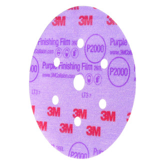 3M® 30766 - Hookit™ 260L 6" P2000 Grit Aluminum Oxide 7-Hole Hook-and-Loop Finishing Disc (50 Pieces)