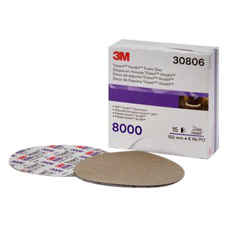 3M® - Trizact™ Hookit™ 6" P8000 Grit Silicon Carbide Non-Vacuum Hook-and-Loop Disc (15 Pieces)