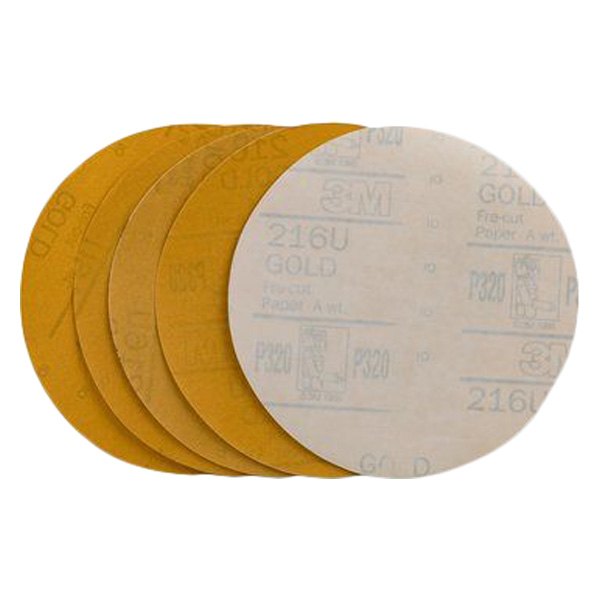 3M® - Stikit™ 6" 320 Grit Aluminum Oxide Non-Vacuum PSA Disc (5 Pieces)