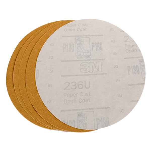 3M® - Stikit™ 6" 180 Grit Aluminum Oxide Non-Vacuum PSA Disc (5 Pieces)