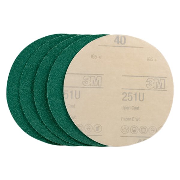 3M® - Green Corps™ 6" 80 Grit Ceramic Aluminum Oxide Non-Vacuum PSA Disc (5 Pieces)