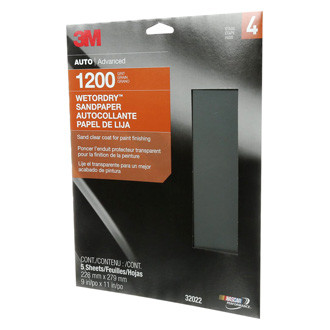3M® - Wetordry™ 11" x 9" 1200 Grit Silicon Carbide Waterproof Sanding Sheet (5 Pieces)