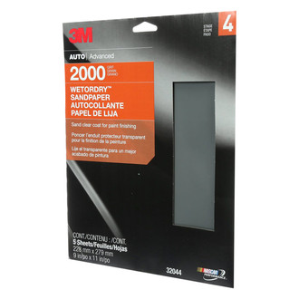 3M® - Wetordry™ 11" x 9" 2000 Grit Aluminum Oxide Waterproof Sanding Sheet (5 Pieces)