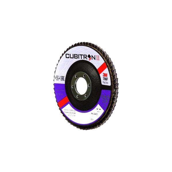 3M® - Cubitron™ 4-1/2" x 7/8" 80 Grit Ceramic Aluminum Oxide Type 29 Flap Disc (5 Pieces)