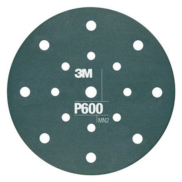 3M® - Hookit™ 270J 6" P600 Grit Aluminum Oxide Multi-Hole Flexible Hook-and-Loop Disc (25 Pieces)