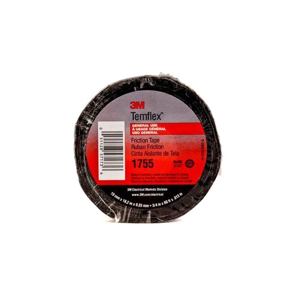 3M® - Temflex™ 5' x 0.75" Black Insulating Tapes (20 Rolls)