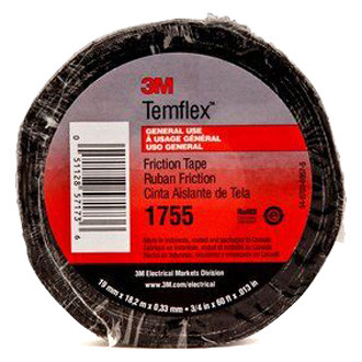 3M® - Temflex™ 5' x 0.75" Black Insulating Tapes (20 Rolls)