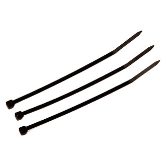 3M® - 4" x 18 lb Nylon Black UV Resistant Flat Cable Ties