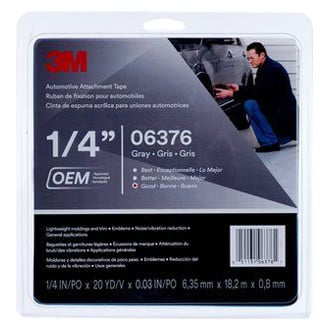 3M® - 60' x 0.25" Gray Automotive Attachment Tape
