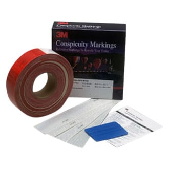 3M® - Diamond Grade™ 6-Piece 75' x 2" Red/Silver Conspicuity Reflective Tape Kit
