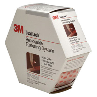 3M® - Dual Lock™ 14.7' x 1" Clear Mushroom Hook Reclosable Fastener