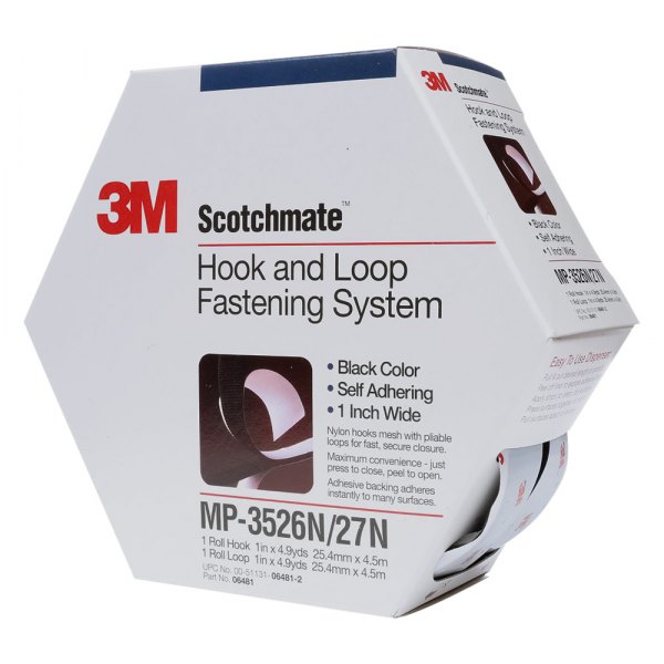 3M® - Scotchmate™ 15' x 1" Black Hook-and-Loop Reclosable Fastener