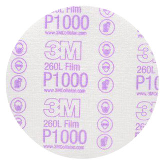3M® - Hookit™ 260L 6" P1000 Grit Aluminum Oxide Non-Vacuum Hook-and-Loop Finishing Disc (50 Pieces)