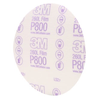 3M® - Hookit™ 260L 6" Super Fine Aluminum Oxide Non-Vacuum Hook-and-Loop Finishing Disc