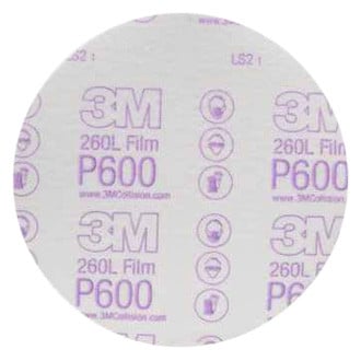 3M® - Hookit™ 260L 6" P600 Grit Aluminum Oxide Non-Vacuum Hook-and-Loop Finishing Disc (50 Pieces)