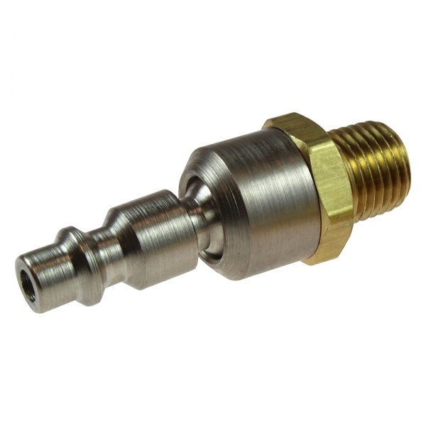 Acme Automotive® - I-Style 3/8" (M) NPT x 1/4" Brass/Steel Ball Swivel Quick Coupler Plug