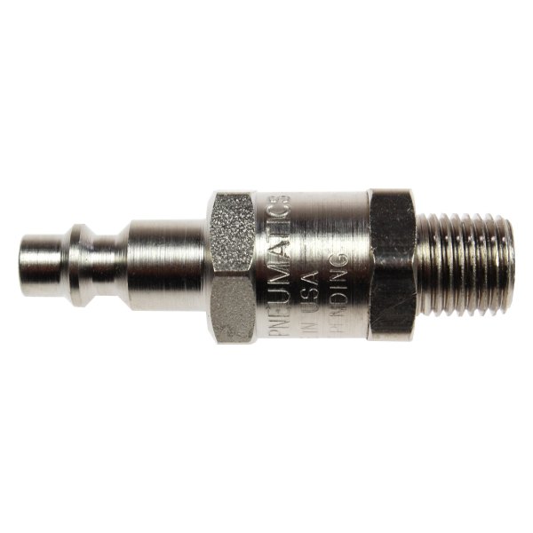 Acme Automotive® - I-Style 1/4" (M) NPT x 1/4" Plated Steel Industrial Interchange Straight Quick Coupler Plug
